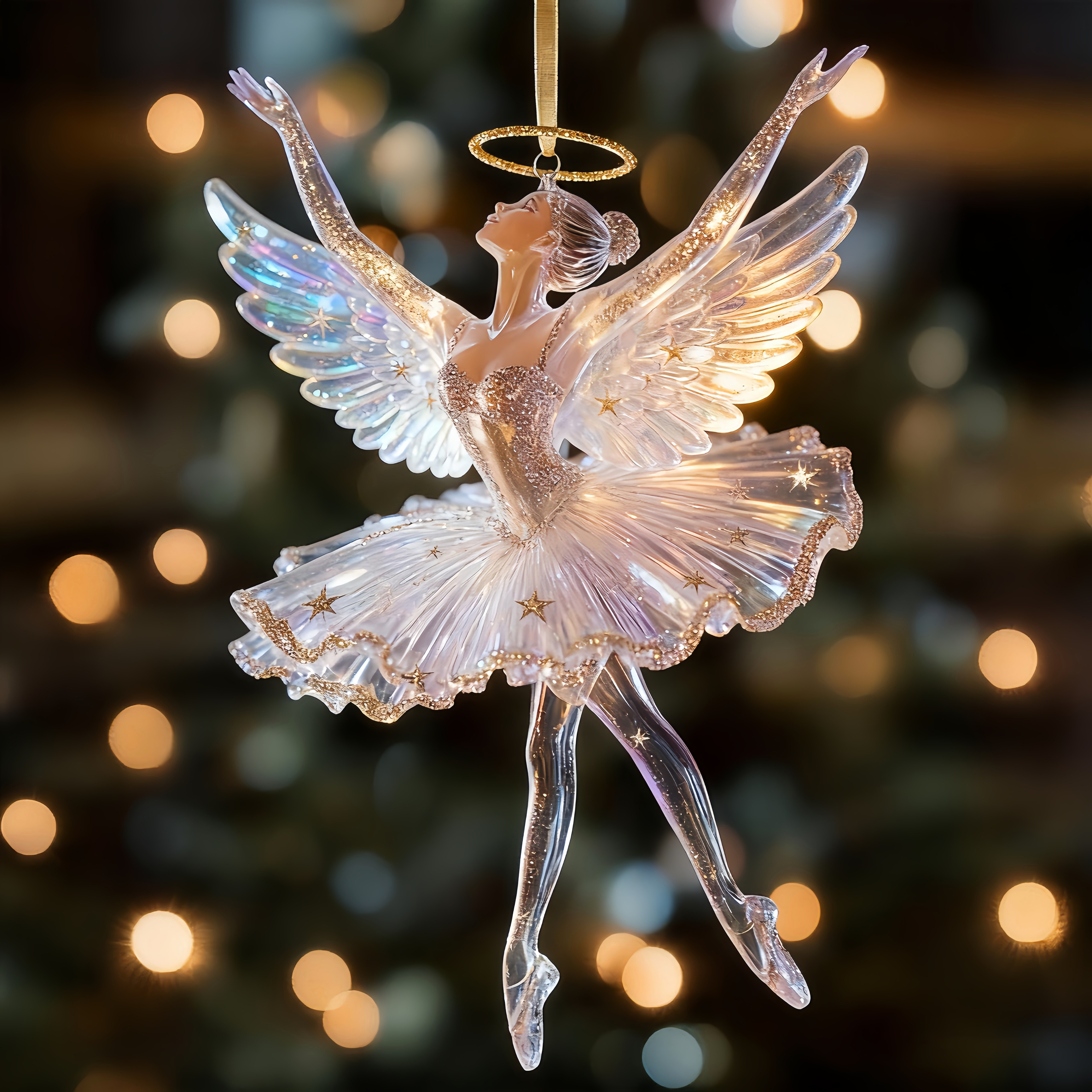 Ballet Dancing Angel Xmas Ornament