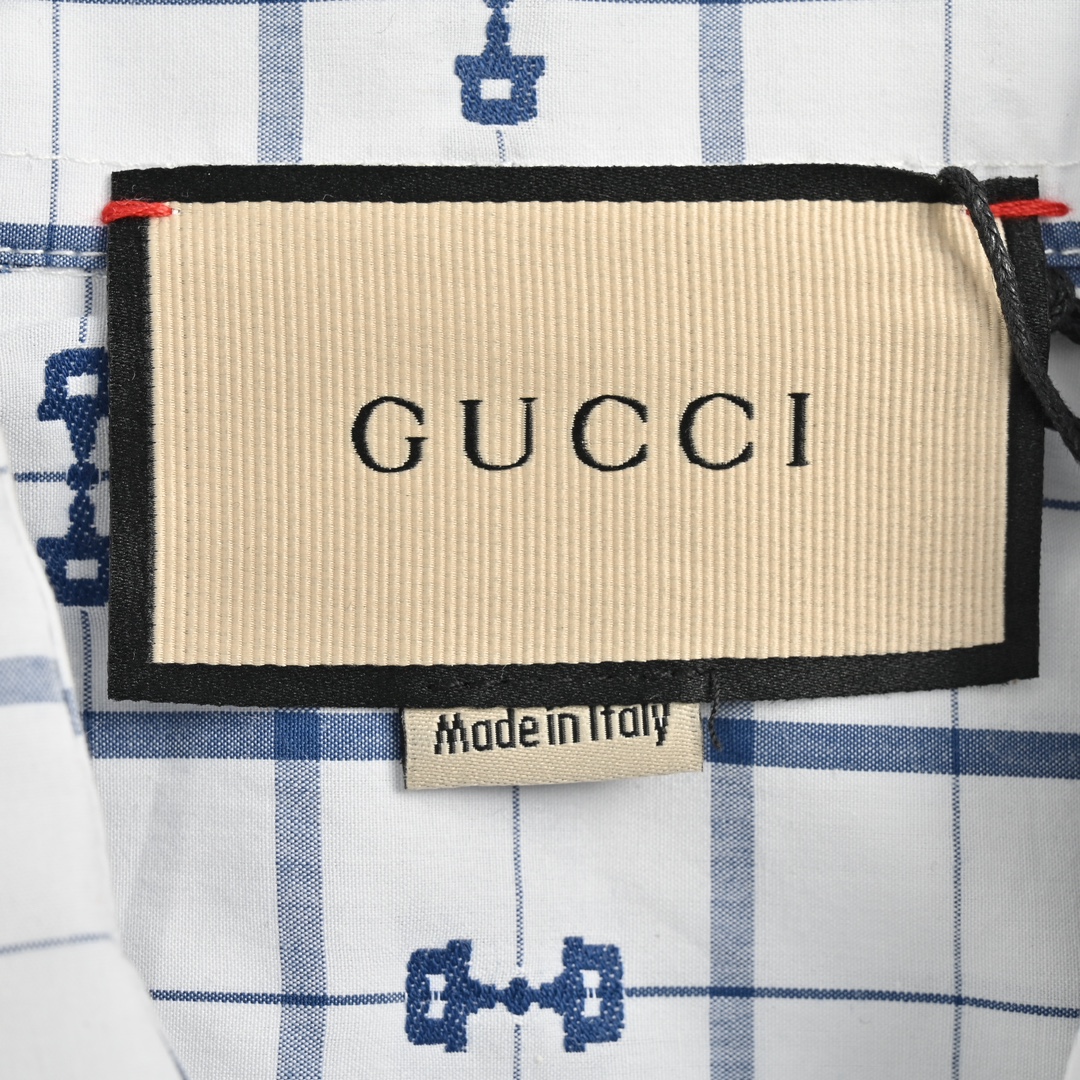 Gucci 24ss horsebit printed short sleeve shirt