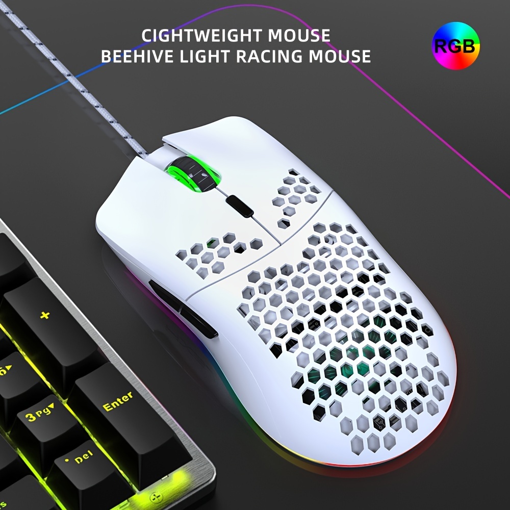 HXSJ Wired Gaming Mouse With RGB Lighting, 6 Programmable Buttons, And Switch Support For All Games