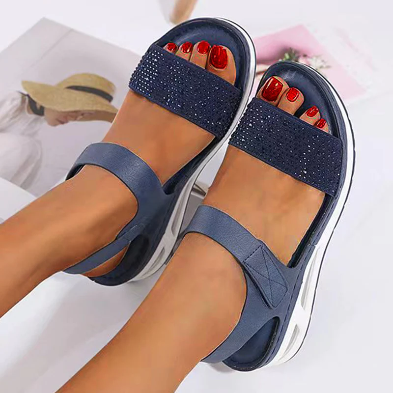 Women's Leisure Air Cushion Bottom Diamond Sandals