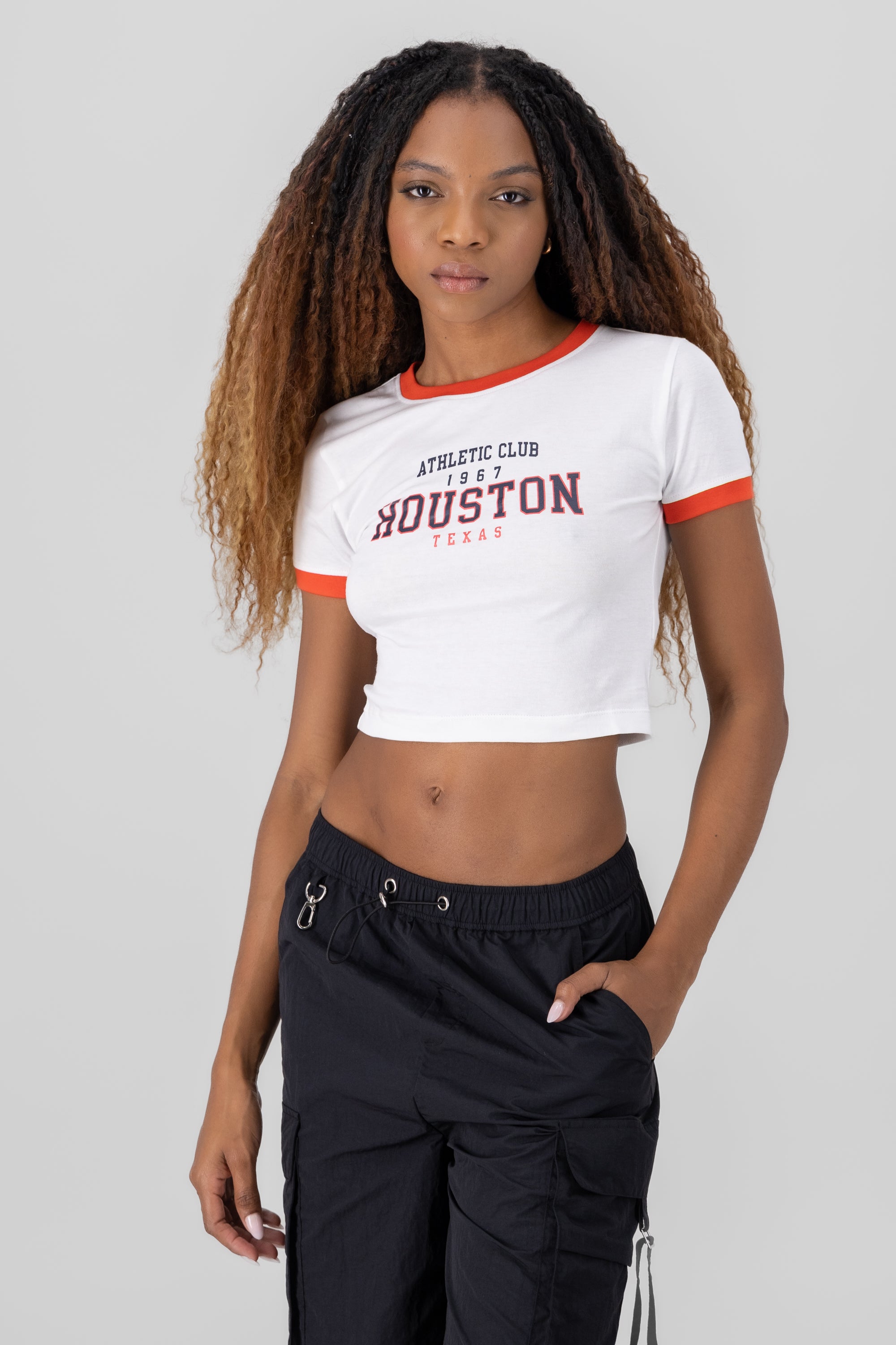 Houston Print Crop Top