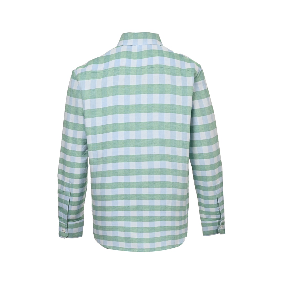 Loewe 24Fw mint mambo green check shirt