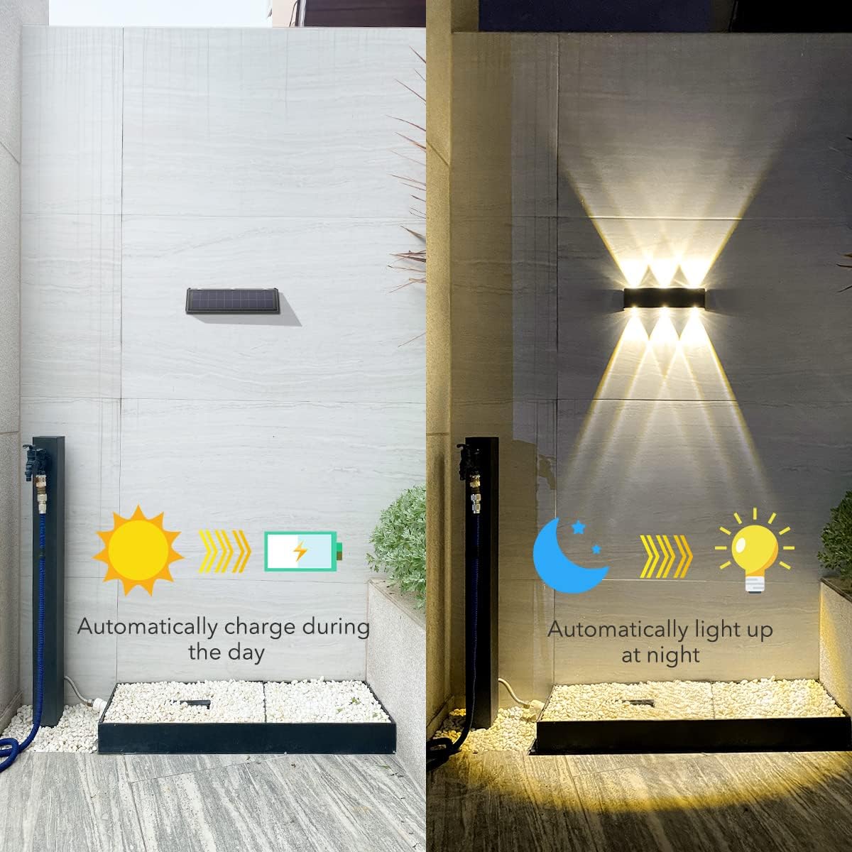 🔥ON SALE - 70% OFF🔥Solar Lights 3000K Aluminum Waterproof Dusk to Dawn Lighting Wall