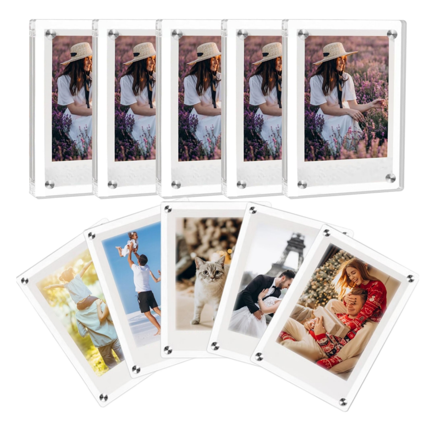 5 Pack- Acrylic Fridge Magnetic Frame (Flash Sale - 50% Off)