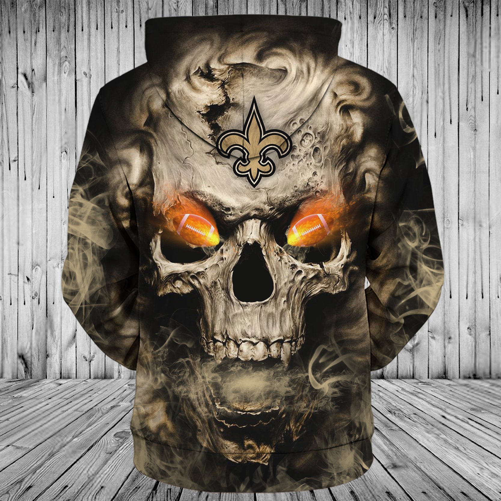 SAINTS HOODIE 3D SKULL 05