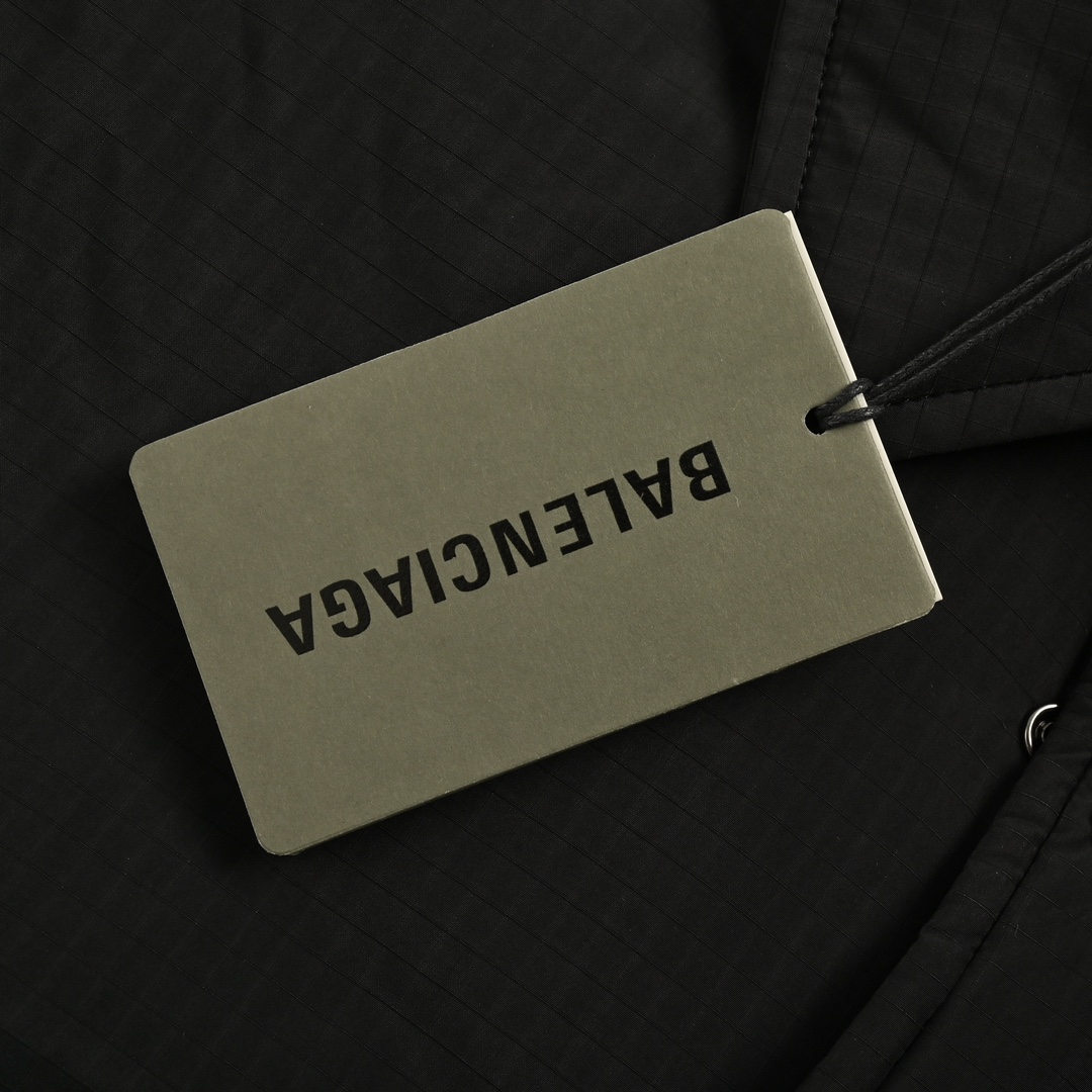 Balenciaga 24Fw pocket small logo long-sleeved shirt cotton coat