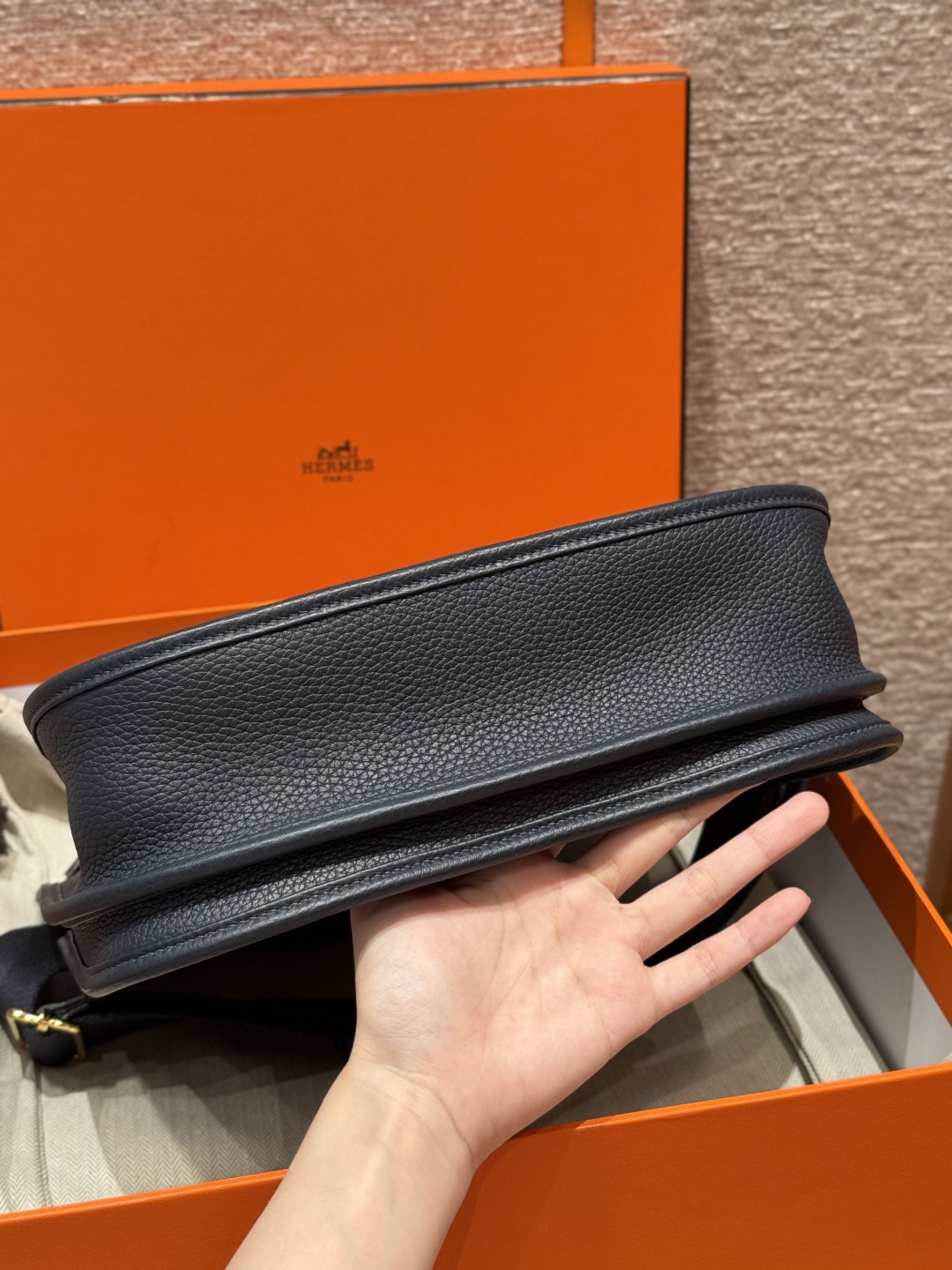 Hermès Evelyne 2ZBlue niut handbag (handmade to order)