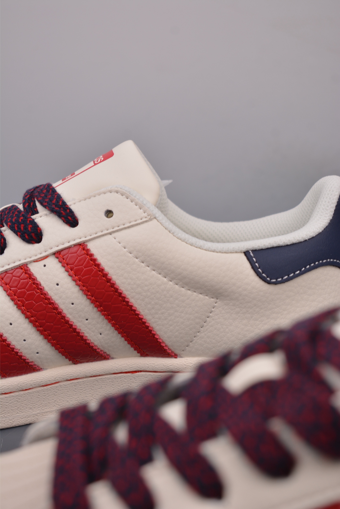 The North Face x Adidas Originals Superstar XLG Off-White Red Blue BZ2521