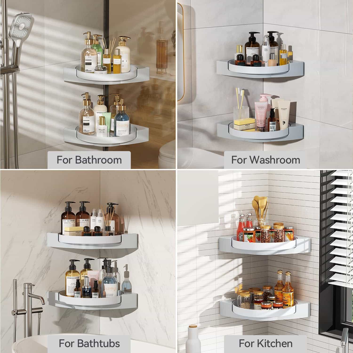 360° Rotate Shower Organizer Shelves