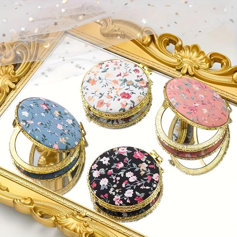 🔥Last Day 50% OFF🔥Makeup Mirror Set, 4 Counts Vintage Makeup Mirrors, Foldable Cosmetic Mirrors