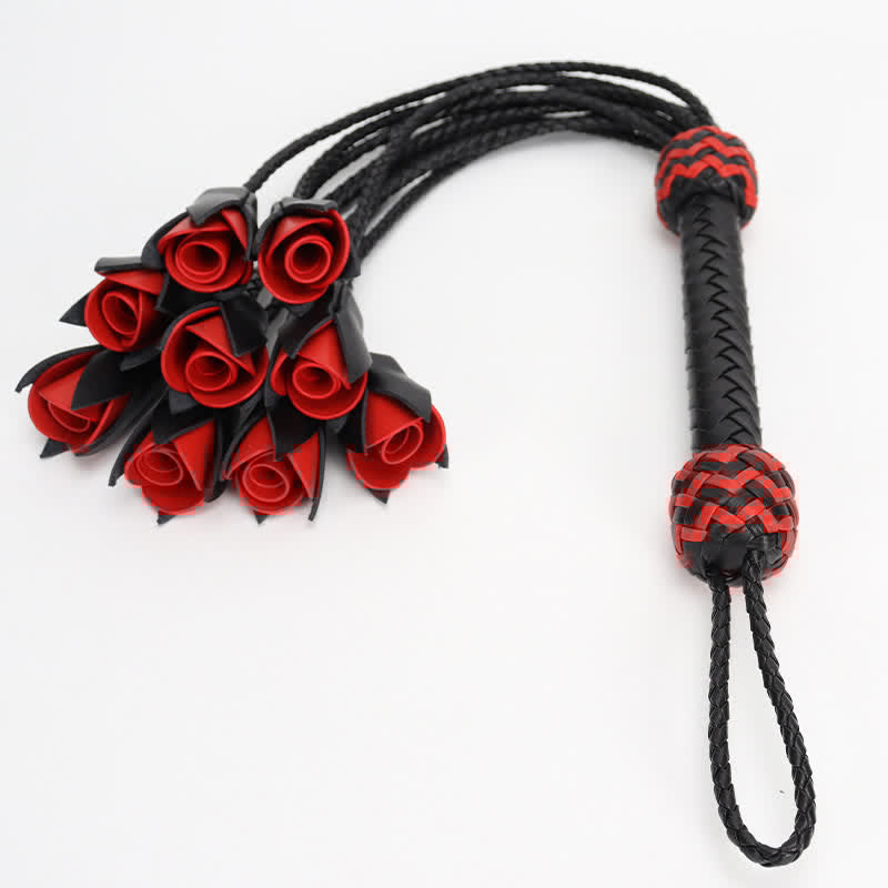 Maid Cosplay Leather Rose Whip