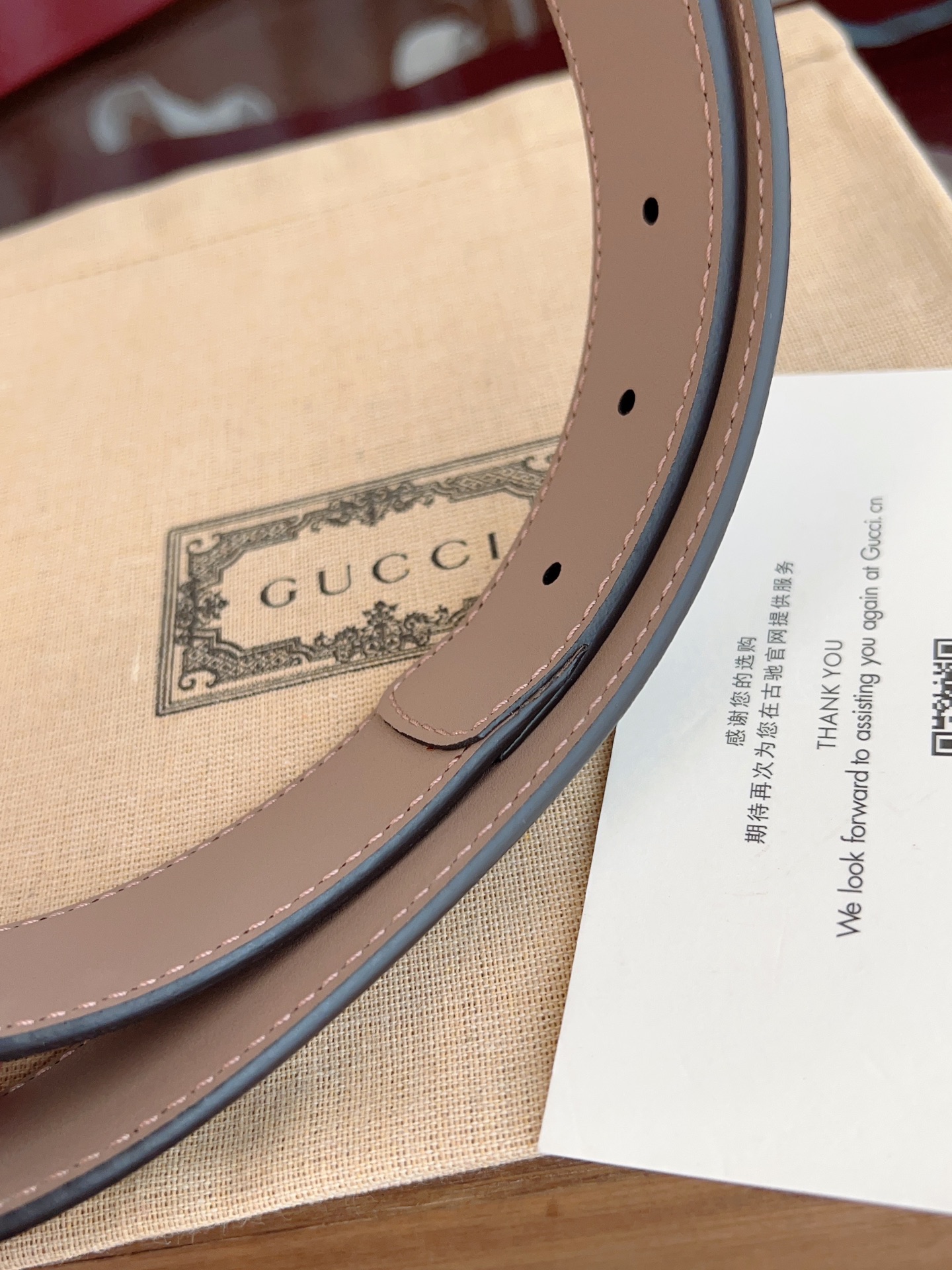 Gucci Double G steel buckle women's cowhide double-sided belt 3.0cm wide