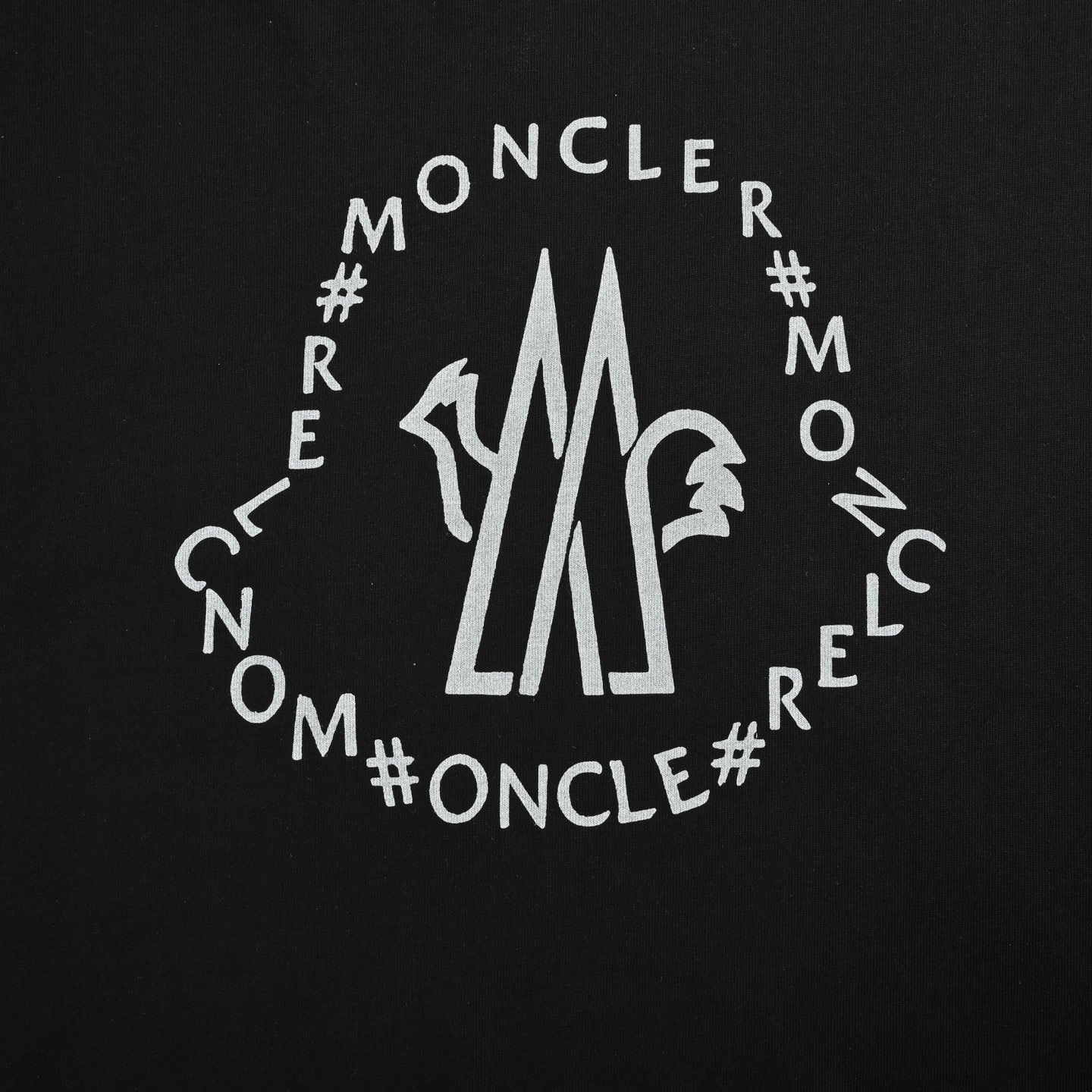 Moncler 25ss printed logo short-sleeved shirt