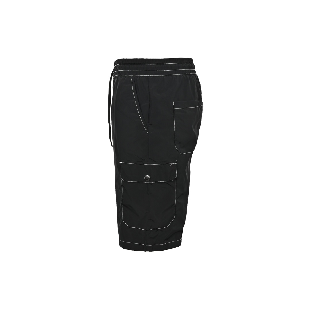 Prada 23ss nylon shorts with exposed triangle logo