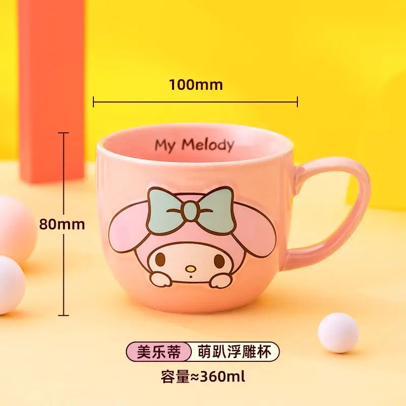 Sanrio Cute Ceramic Coffee Mug Christmas Birthday Novelty Gifts for Women Kid