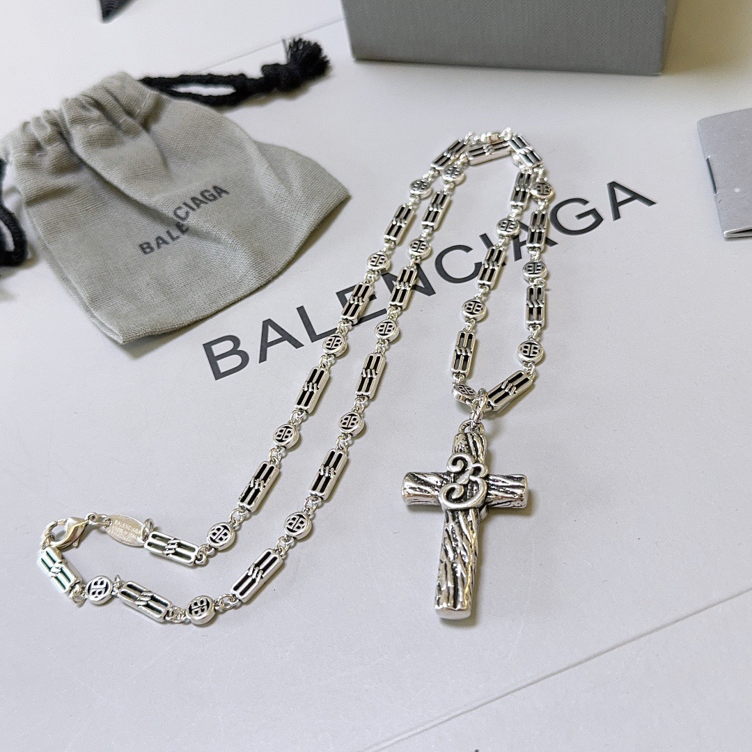 Balenciaga Cross Chain Necklace