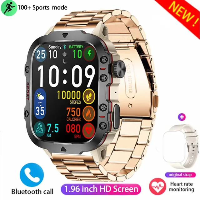 The new 1.96-inch HD Bluetooth calling smartwatch 420mah large capacity battery 100+ sports mode is suitable for Huawei Xiaomi
