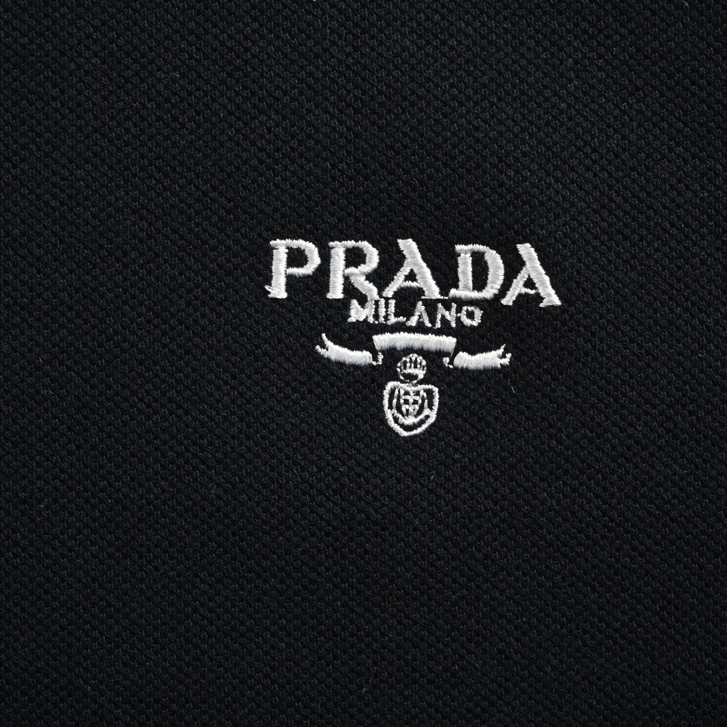 Prada 25ss logo embroidered Polo short-sleeved shirt