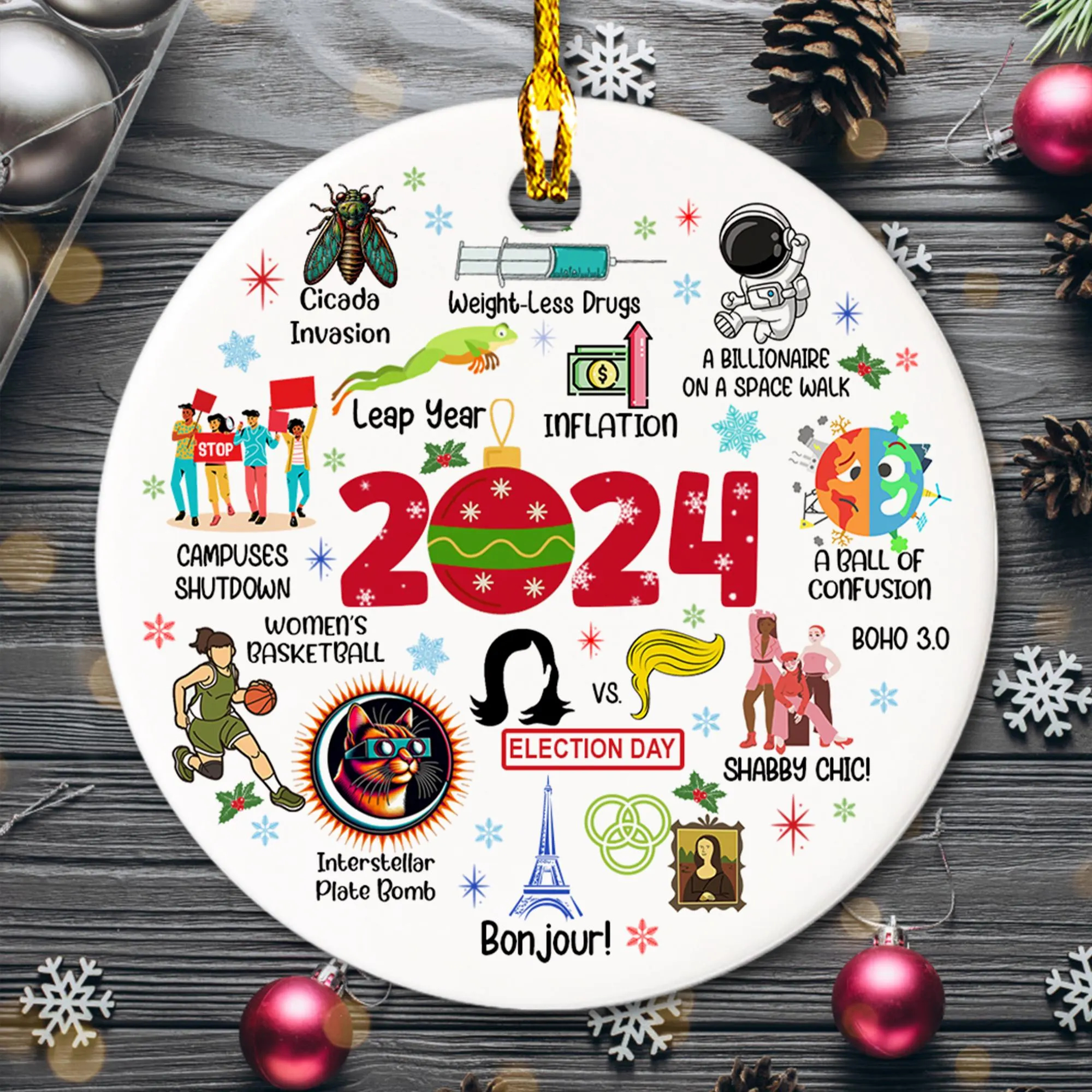 🎄Early Christmas Sale 49% OFF🎄2024 Notable Events Christmas Ceramic Ornament
