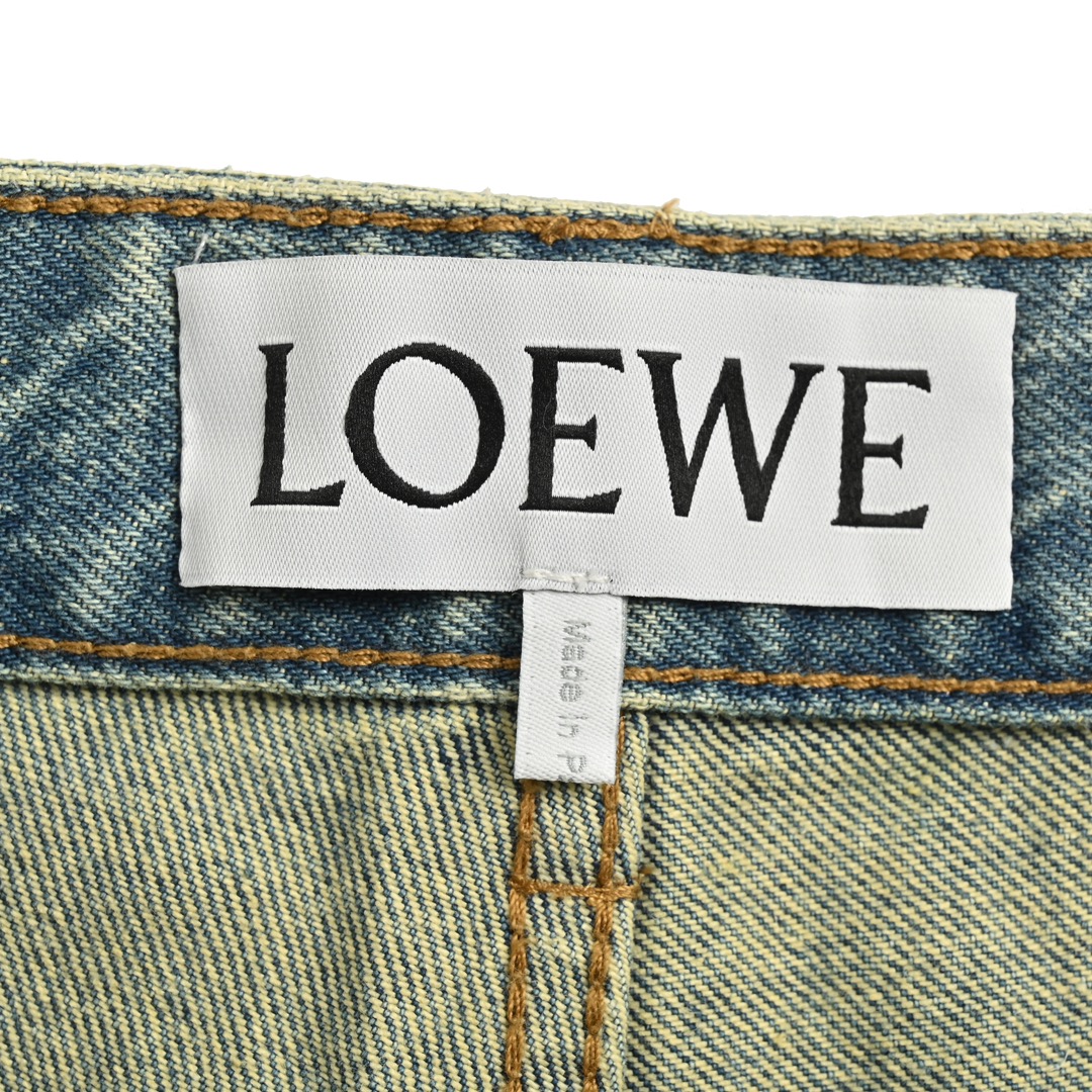 Loewe 24Fw solid color simple jeans