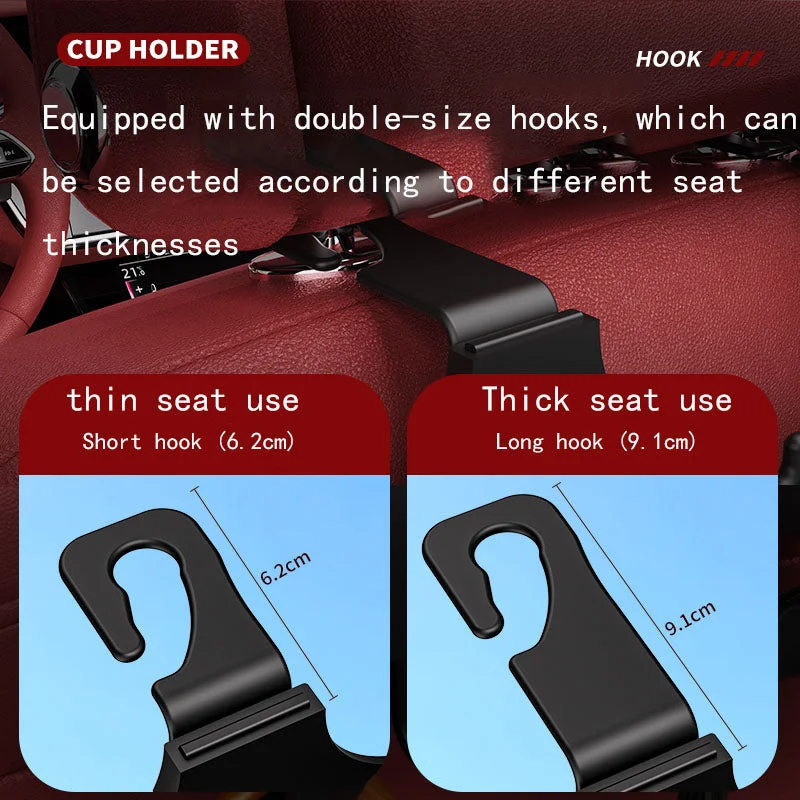 Car Accessories Rear Back Multifunctional Rear Small Hook Water Cup Holder