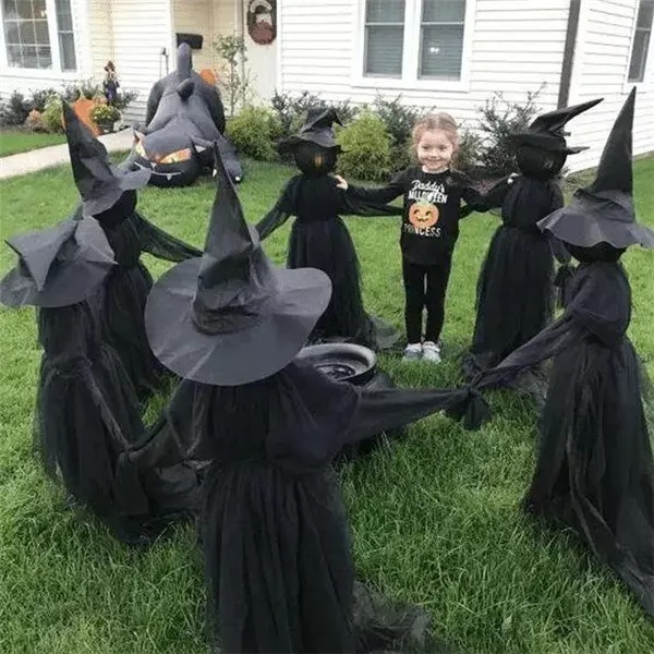 (🎃Early-Halloween Hot Sale-48%OFF) Lighted Halloween Witch Decoration Set（💖Buy 2  FREE SHIPPING💖）