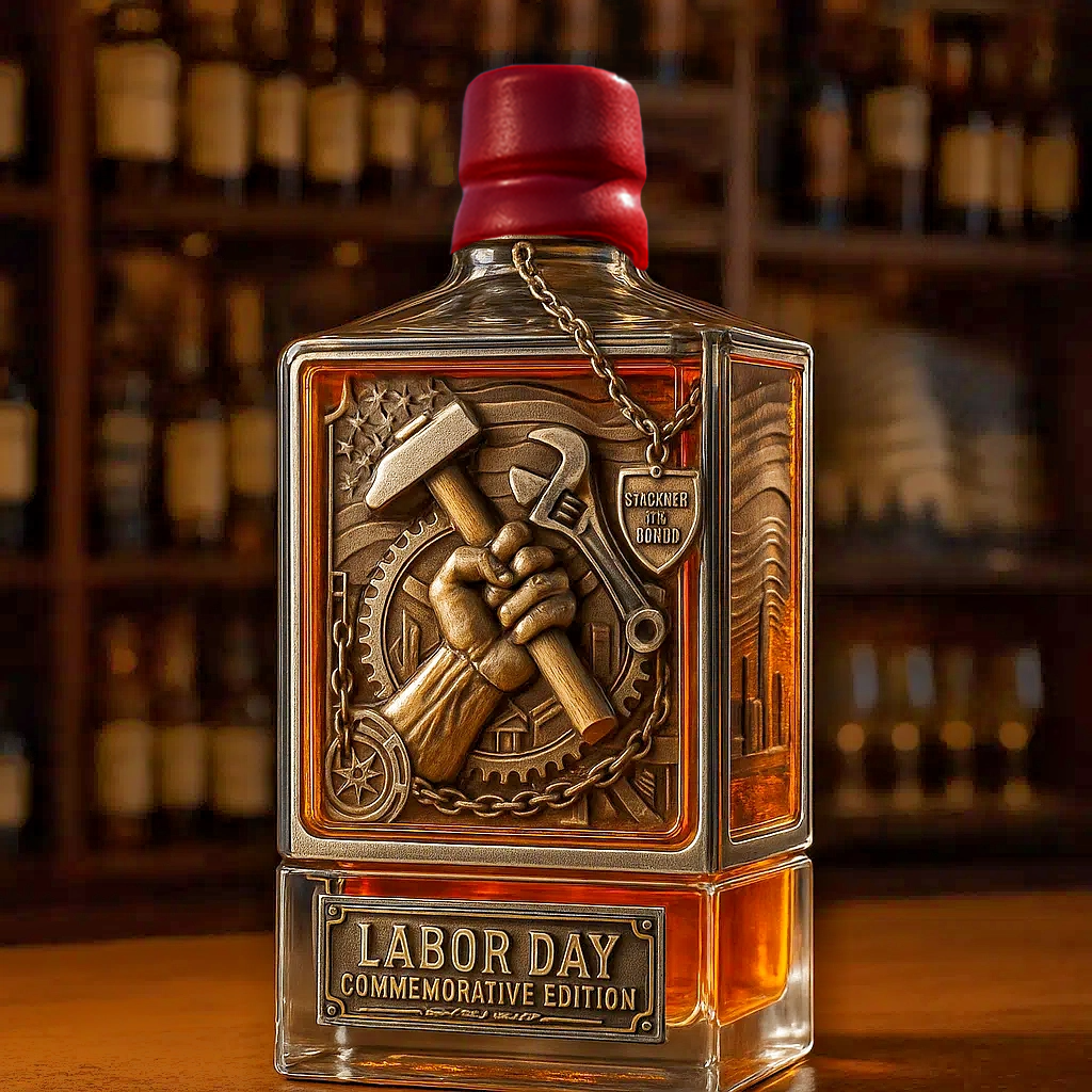 🛠️ Labor Day Whiskey Bottle — A Tribute to American Grit and Craftsmanship