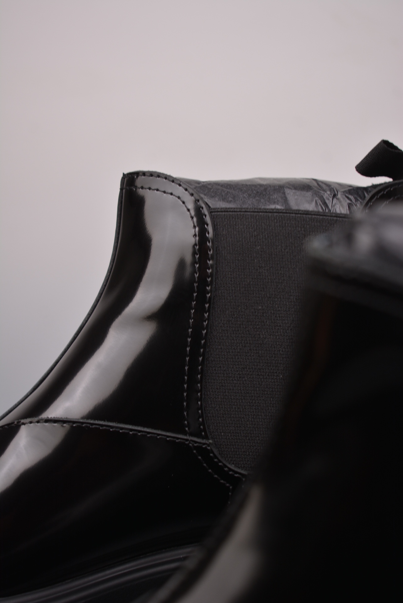 Prada Platform Biker Boots Shiny Black