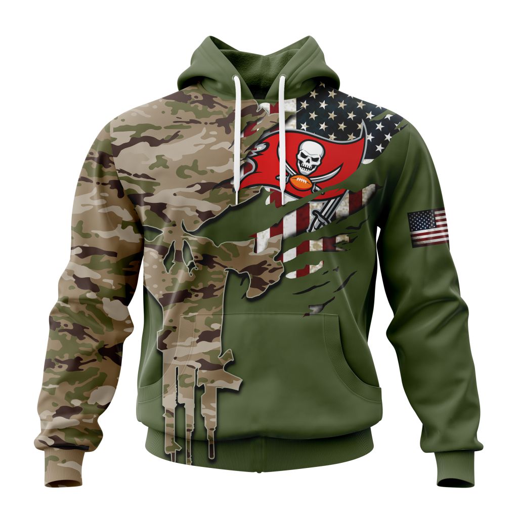 TAMPA BAY BUCCANEERS 3D HOODIE VETERANS DAY