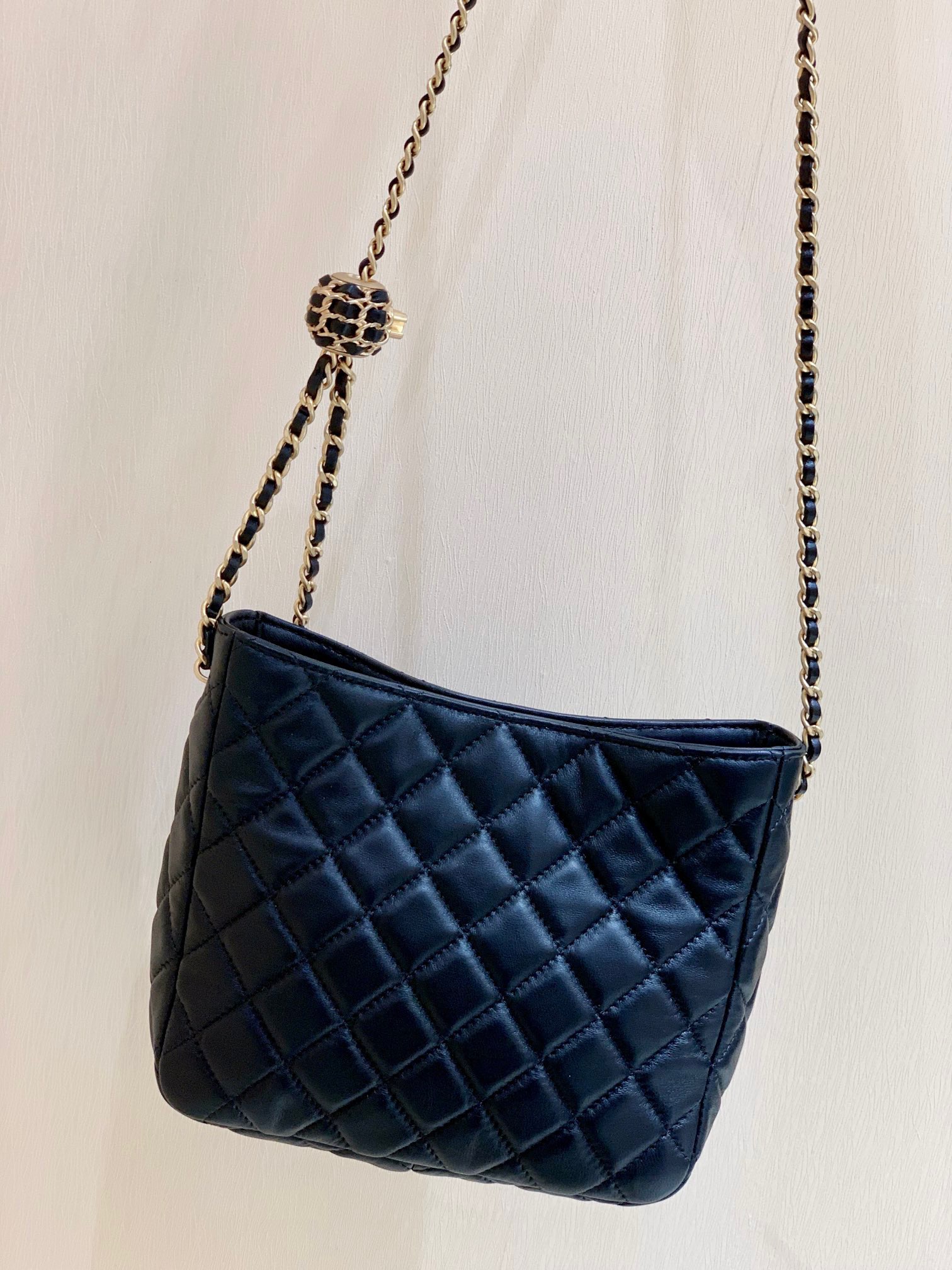 Chanel 2022cc Spring/Summer Collection Golden Ball Hobo Hippie Bag 3259