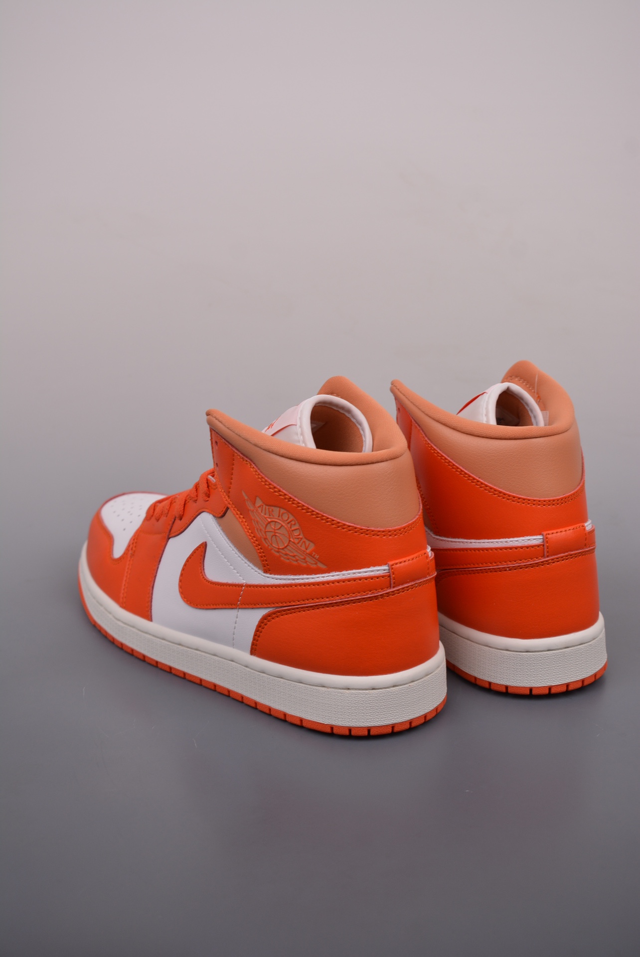 Air Jordan 1 Mid White Orange Toe