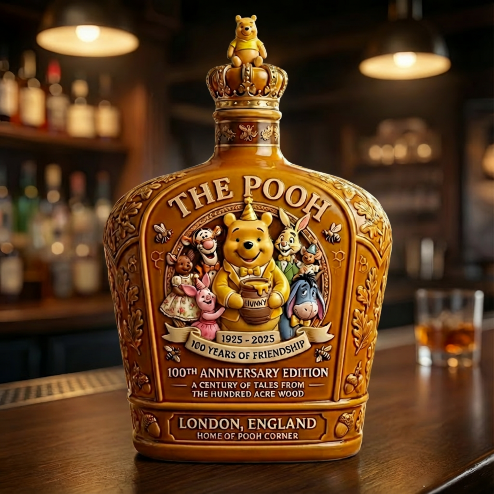 The Pooh 100th Anniversary Whisky bottle