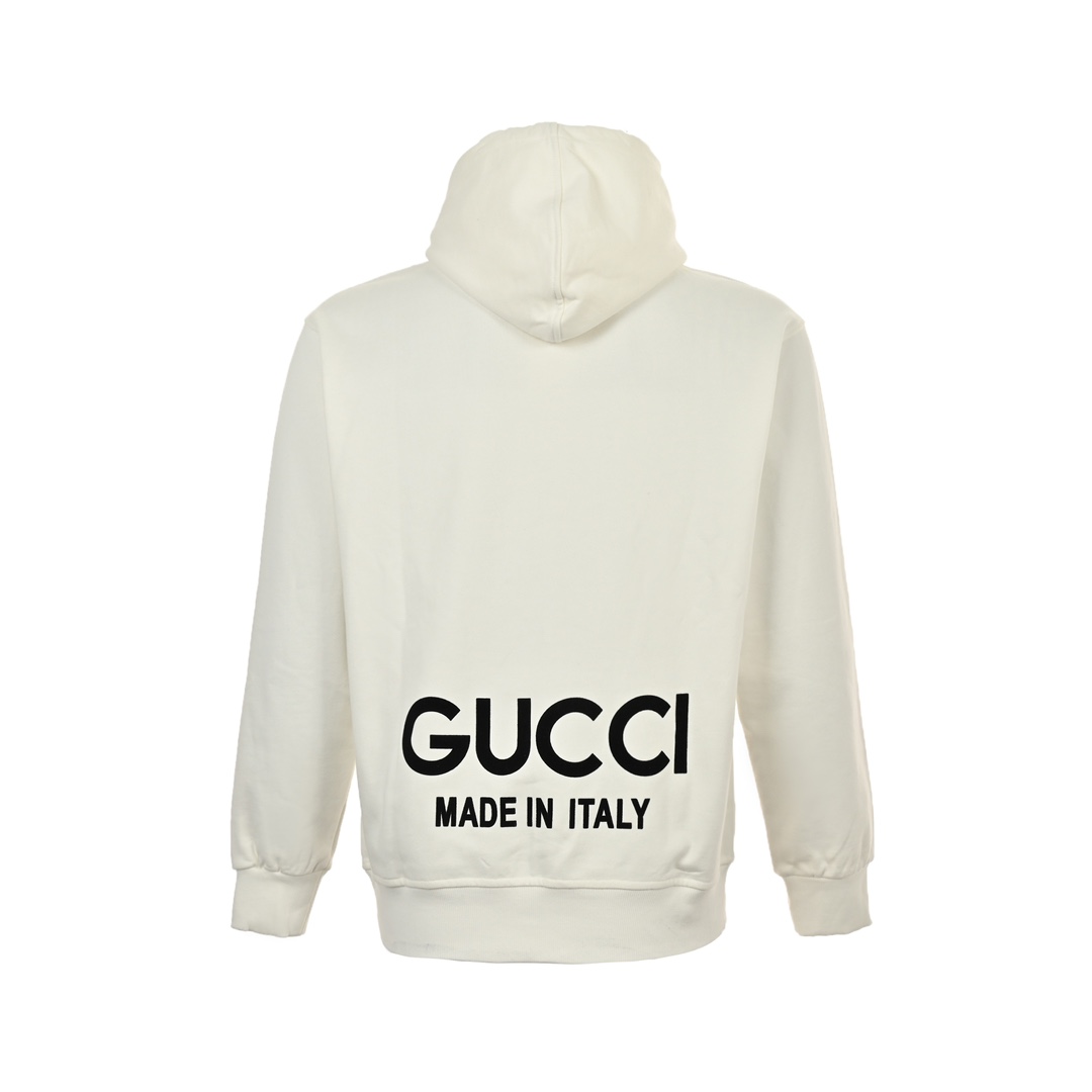 Gucci 24Fw back lettering print hooded sweatshirt