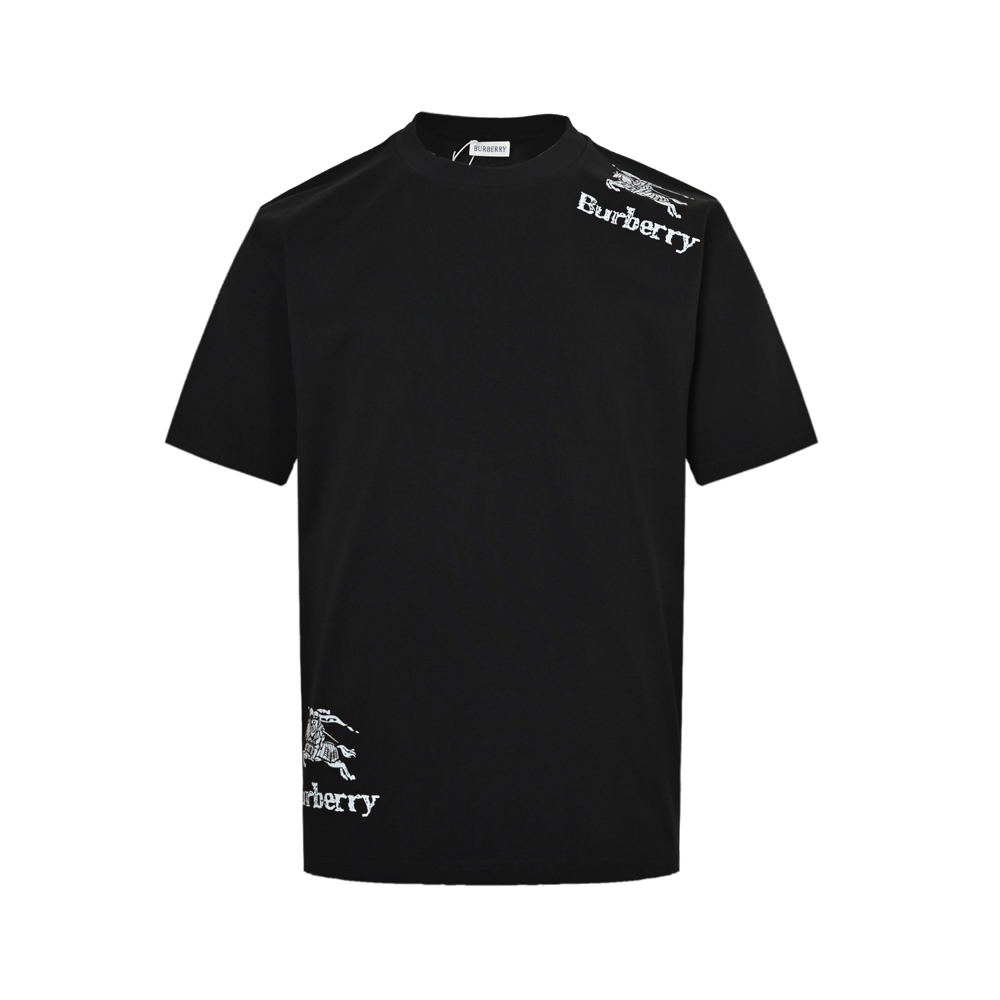 Burberry 25ss shoulder hem horse print short sleeves