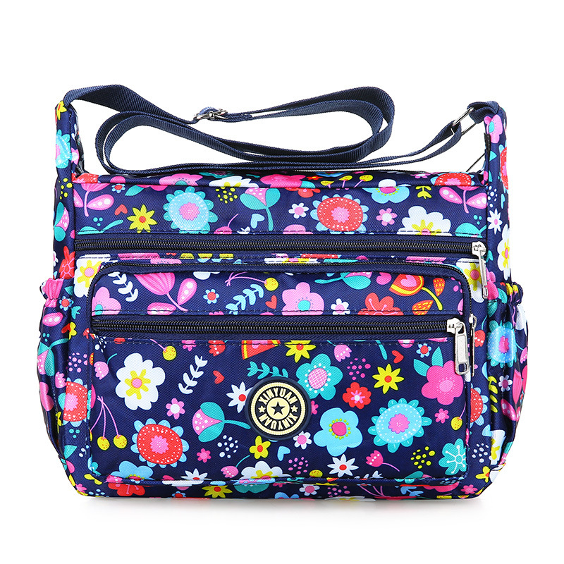 Fashion Printing Large Capacity Multi-Pocket Dry-Wet Separation Crossbody Bag