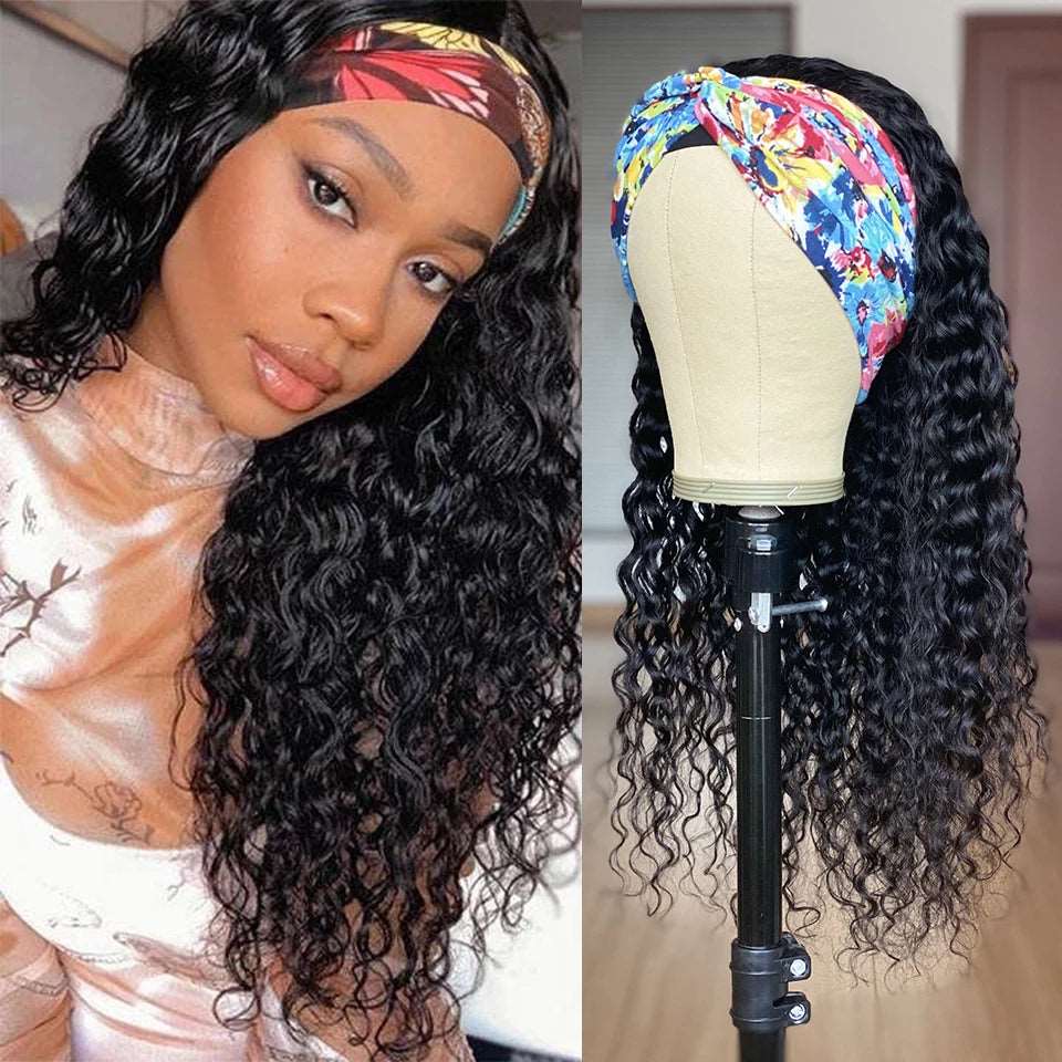 Luna 009 Headband Wig for Women | Free random style headband