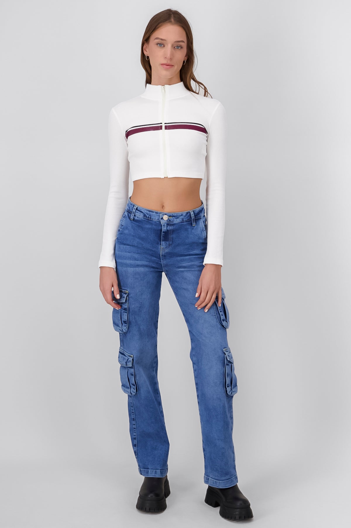 Flap Pocket Cargo Jeans