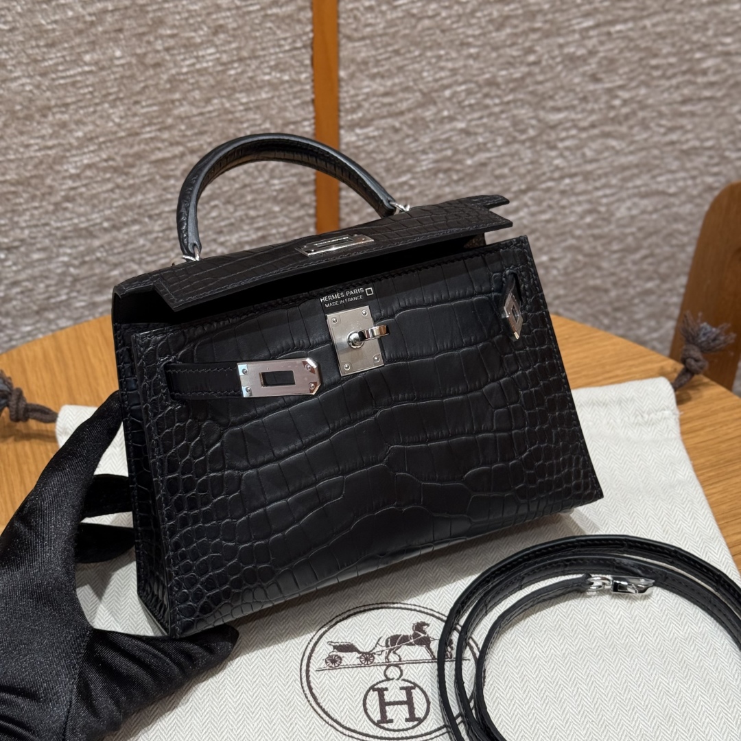 Hermès Kelly Mini 2 89noir Handbag (Handmade to order)