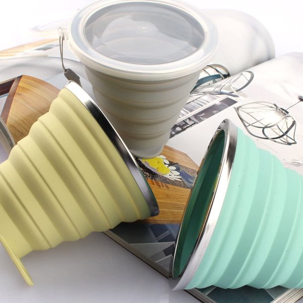(Last Day Flash Sale-50% OFF) Silicone Collapsible Travel Cup-BUY 4 FREE SHIPPING