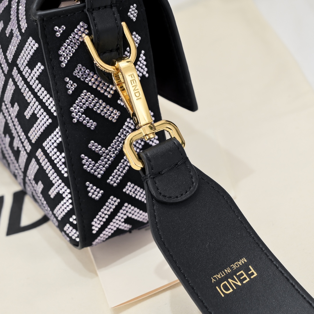 FENDI Colorful Rhinestone Baguette Bag 7711