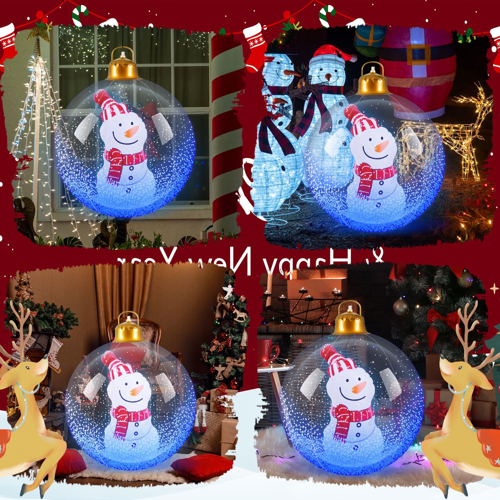 🎄Early Christmas Sale 49% OFF🎄 Inflatable Christmas Snowman Bauble