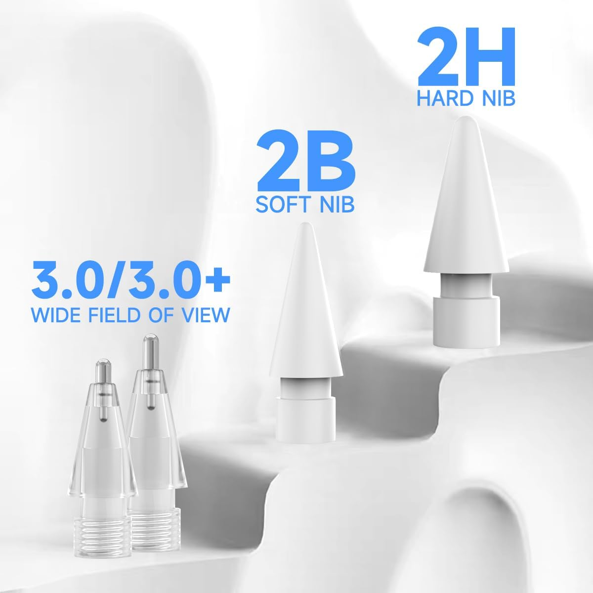 Blue 4 Pack Replacement Pencil Tips