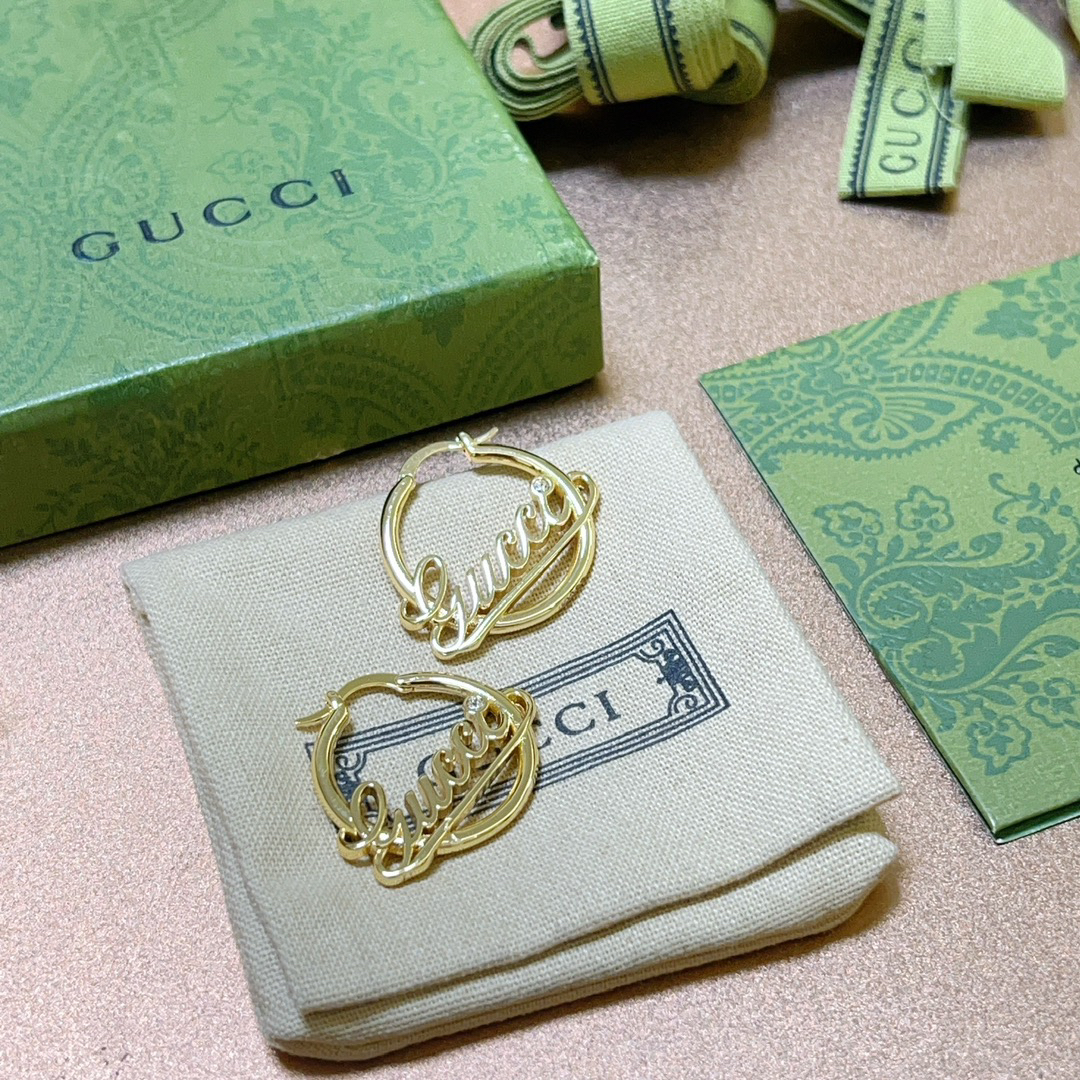 Gucci Font Earrings