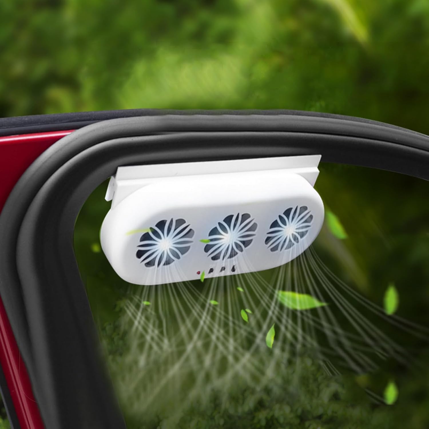 🔥Last Day 60% OFF🔥New Car Solar Powered Exhaust Fan-Radiator Cooling Fan with Three Air Outlets