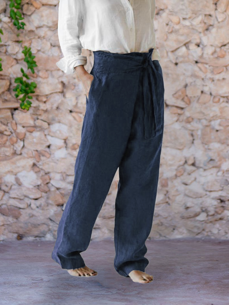 Comfy Wrap Wide Leg Pants