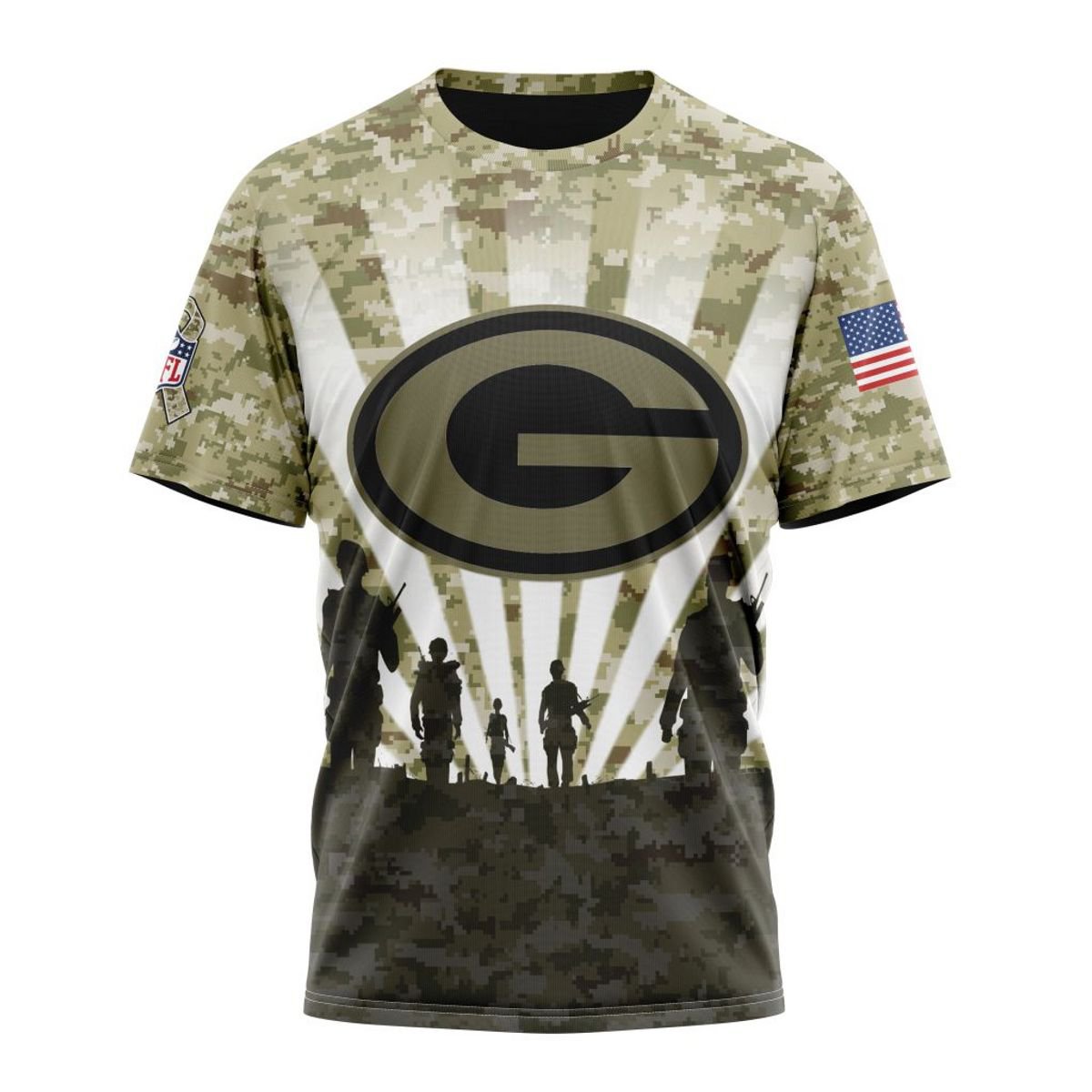 GREEN BAY PACKERS 3D HOODIE HONOR VETERANS