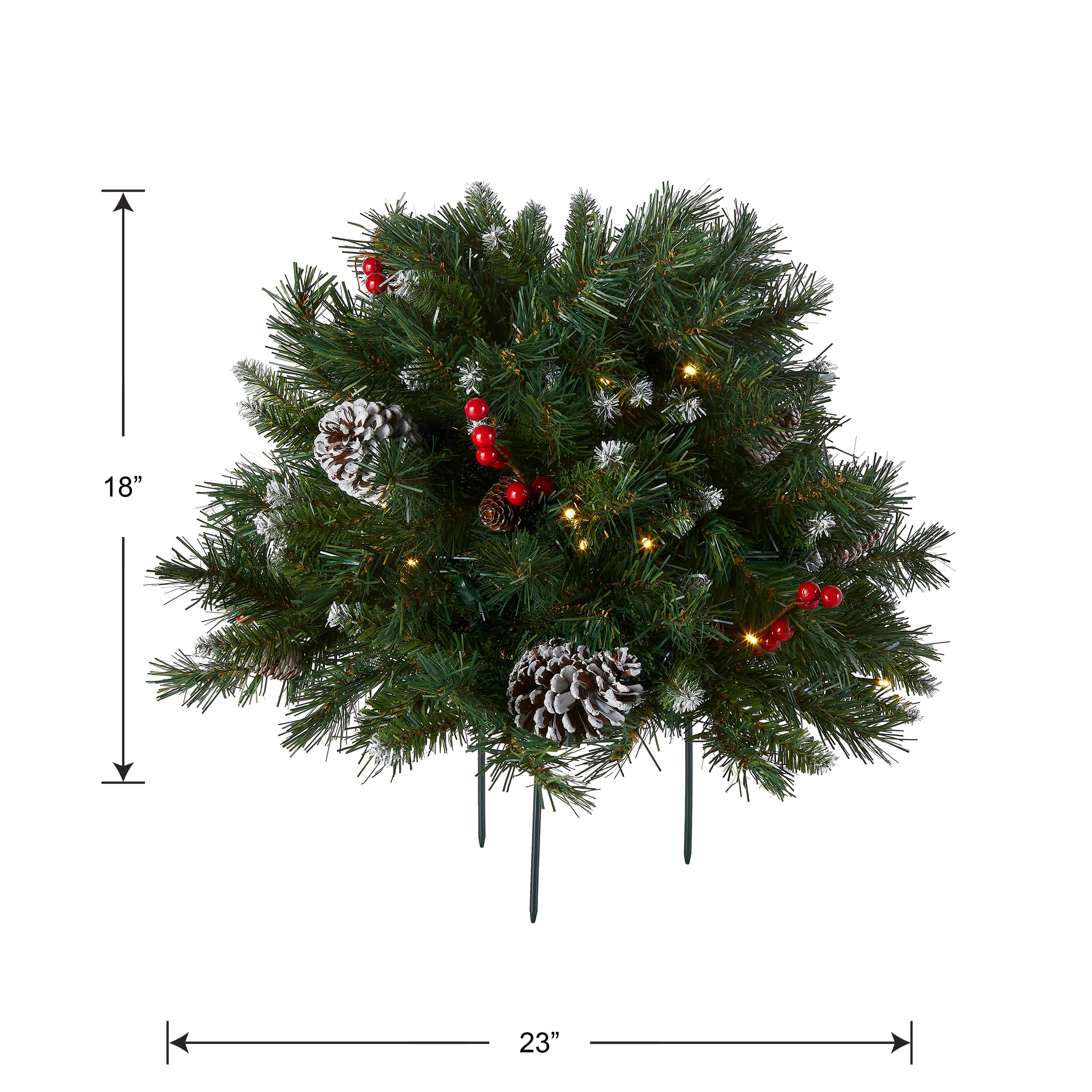 🎄Early Christmas Sale 49% OFF🎄18 Inch Pre-lit Christmas Planter Bushes