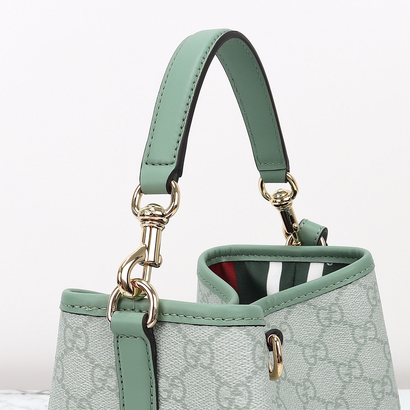 Gucci GG Emblem small bucket bag 815118 FAD6L 8458