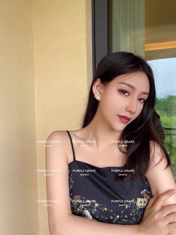 Balenciaga BB distressed earrings