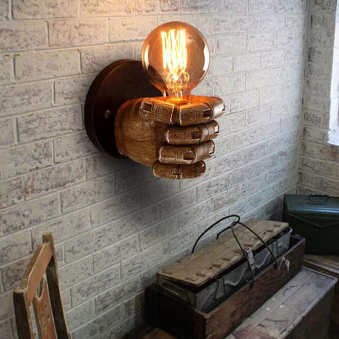 ✊💡Left - and right - fist - shaped resin wall lamps（🔥Last Day Promotion 49% OFF🔥Two free shipping）